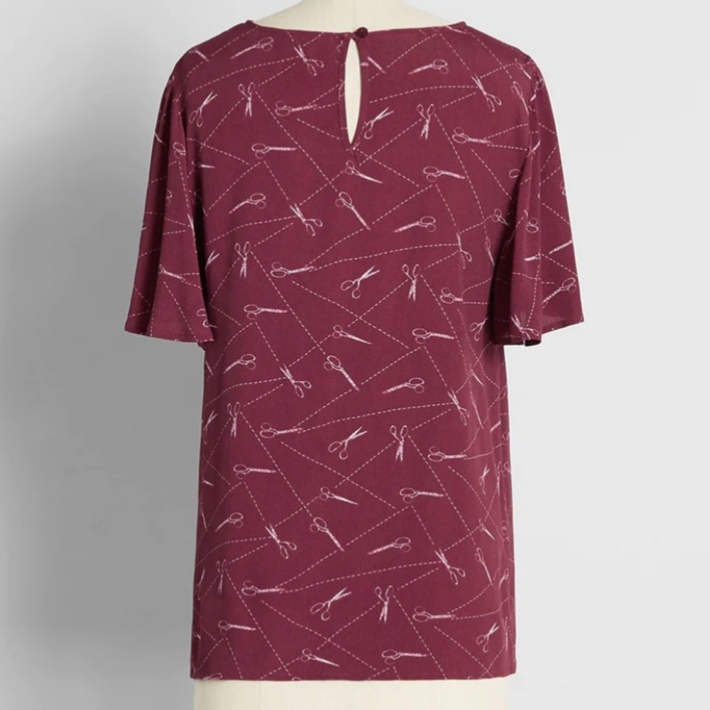 Modcloth 1x Makes My Heart Flutter Woven Top - image 2